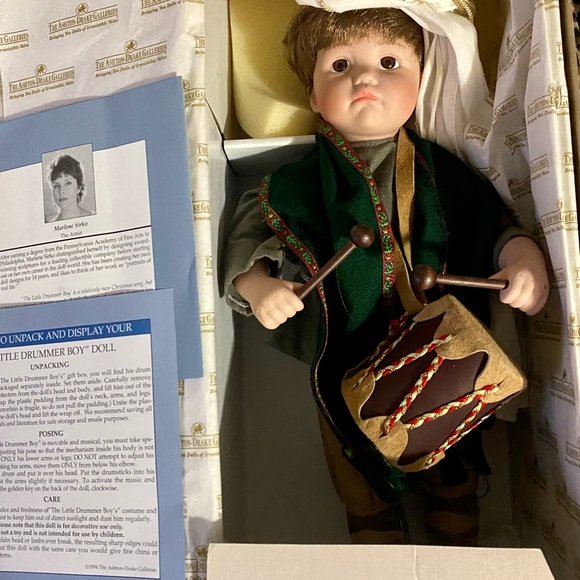 This little drummer boy needs a proper home by Ashton Drake Galleries Numbered - Picture 2 of 5